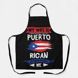 Delantal Mi esposa es la raíz del patrimonio puertorriqueño