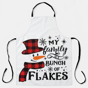Delantal Mi familia es un montón de copos de nieve de los l
