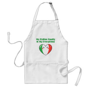 Delantal Mi familia italiana es mi amor verdadero todo