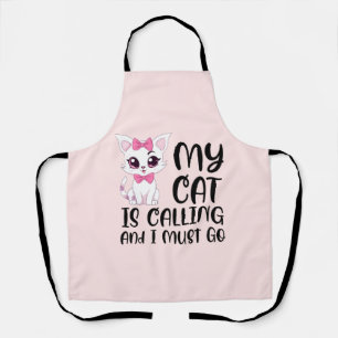 Delantal Mi gato está llamando y debo irme