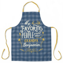 Mi gente favorita me llama abuelo Blue Gingham