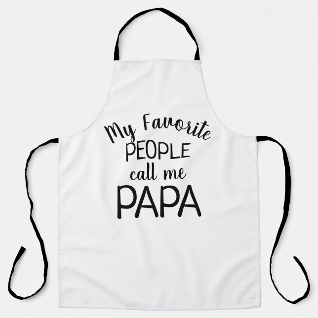 Delantal Mi gente favorita me llama papá (Anverso)