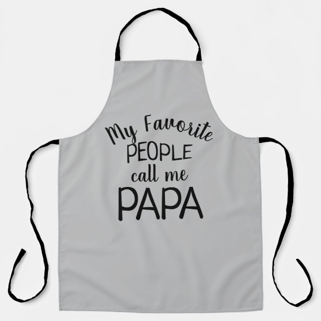 Delantal Mi gente favorita me llama papá (Anverso)