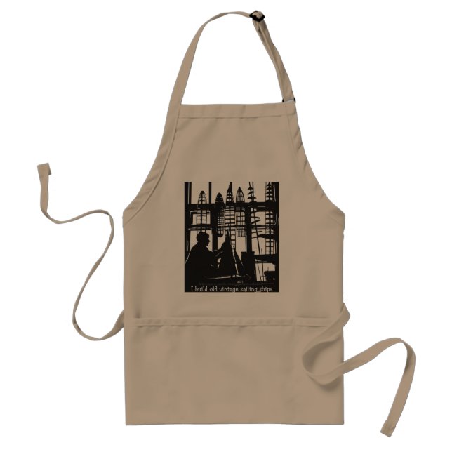 Delantal "Mi hobby construyendo barcos de vela antiguos de  (Frente)