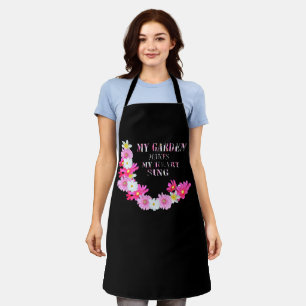 Delantal Mi Jardín Hace Mi Canto De Calor, Apron De Impresi