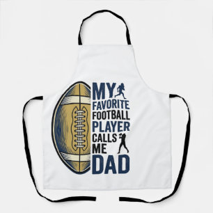 Delantal Mi jugador de fútbol favorito me llama camiseta de