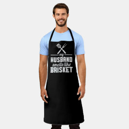 Delantal Mi marido BBQ Gran Apron Negro