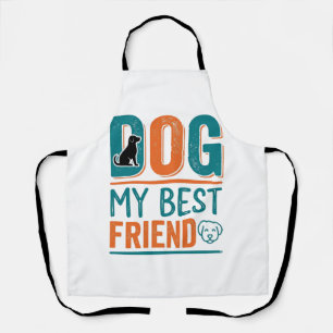 Delantal Mi mejor amigo perro Diseño de camiseta vintage pa