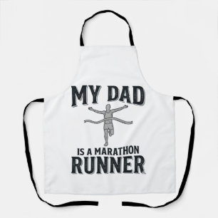 Delantal Mi papá es un corredor de maratón Diseño de camise