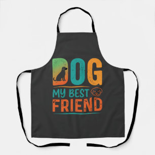 Delantal Mi perro mi mejor amigo diseño retro