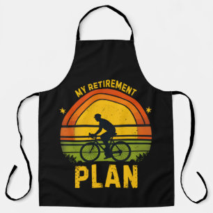 Delantal Mi plan de jubilación entusiasta del ciclismo