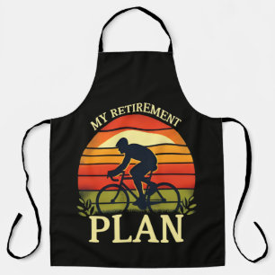 Delantal Mi plan de jubilación entusiasta del ciclismo