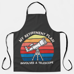 Delantal Mi plan de retiro implica un telescopio