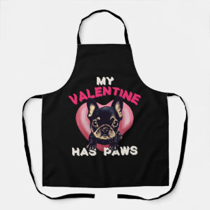 Delantal Mi San Valentín tiene patas amante de los perros