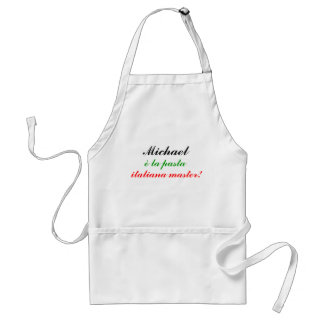 Delantal ¡Michael, pastas del la del è, amo del italiana!