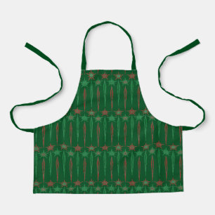 Delantal Mid Mod Icicles Green Small Apron
