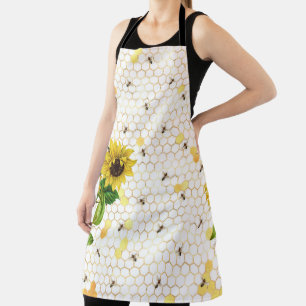 Delantal Miel dorada de la abeja del girasol Hive