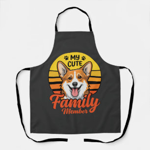 Delantal Miembro de familia de Corgi lindo Amante de perros