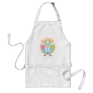 Delantal Mimosa Colorful Champagne Glasses Apron Adulto