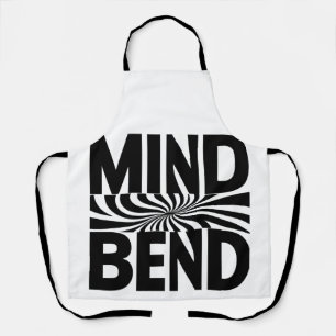 Delantal Mind Bend Optical Illusion Bold Black and White