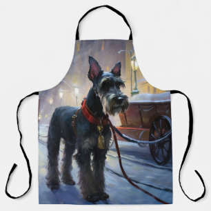 Delantal Miniature Schnauzer Temporada Navideña
