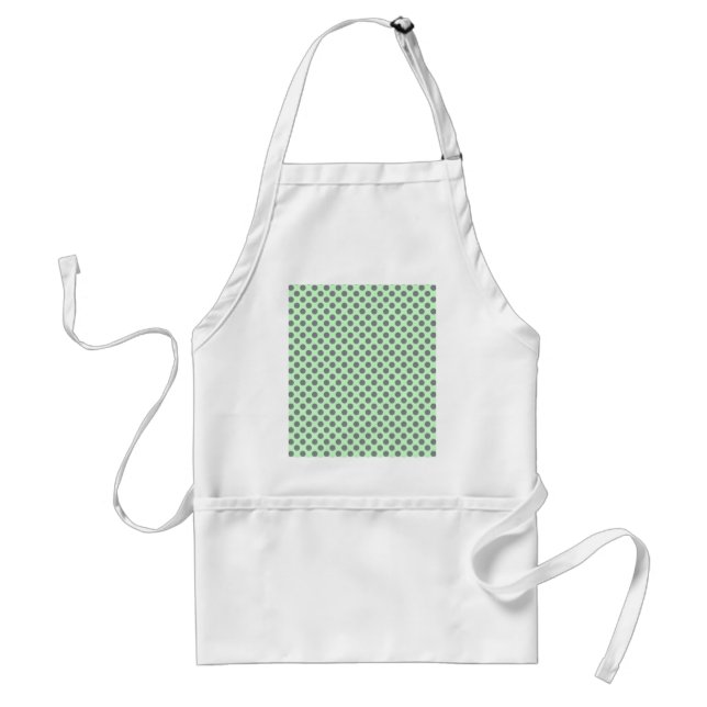 Delantal Mint Green con puntos de polka gris de Shirley Tay (Frente)