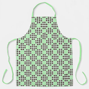 Delantal Mint Green Cream And Chocolate Chip Quilt Pattern