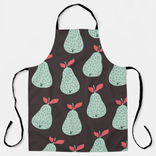 Delantal Mint Pears: Textura sin soldadura vintage