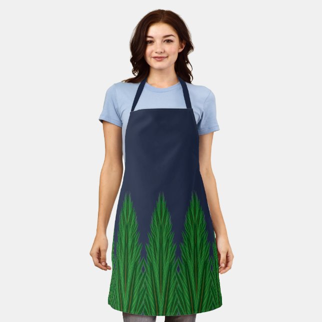 Delantal Mirrored Pines Midnight Medium Apron (Gastado)