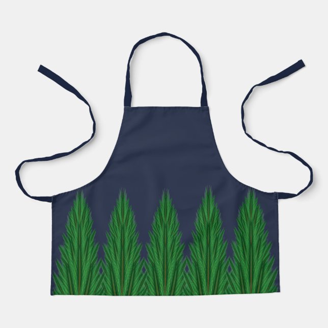 Delantal Mirrored Pines Midnight Small Apron (Anverso)