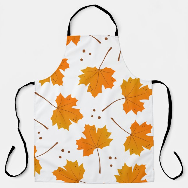 Delantal Mirth de Maple: Personalizados de hojas de otoño (Anverso)