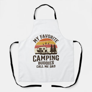 Delantal Mis compañeros de camping favoritos me llaman papá