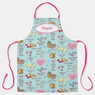 Delantal Mis Cosas Favoritas Dulce Retro Pastel Navidad