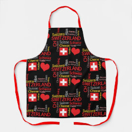 Delantal Mis cosas suizas favoritas son divertidas