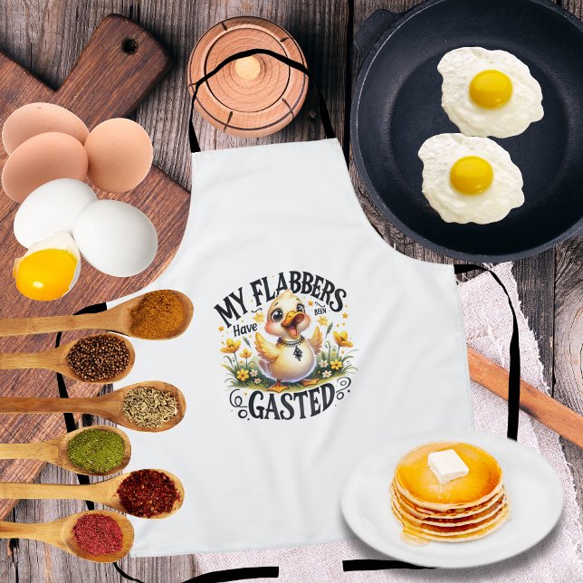 Delantal "Mis Flabbers Han Sido Gastados". (The perfect gift for that funny cook in your life!)