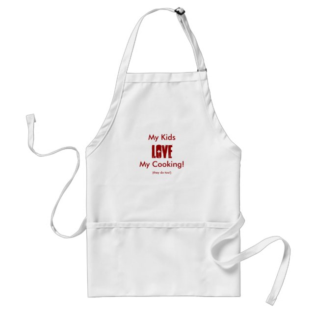 Delantal ¡Mis niños, AMOR, el mi cocinar! , (hacen (Frente)