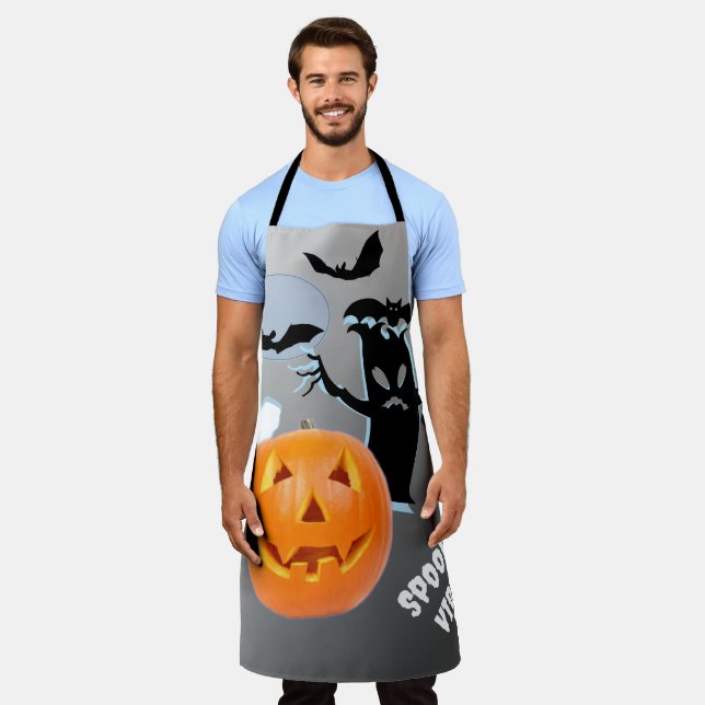 Delantal Mischief de la noche en el guión atormentado (Gastado)