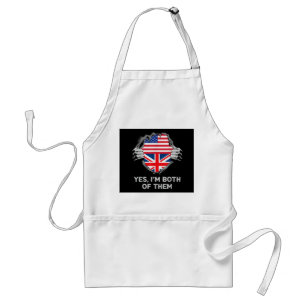 Delantal Mitad Americano Mitad Británico Estados Unidos Ban