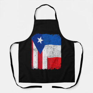 Delantal Mitad puertorriqueño mitad bandera francesa Orgull