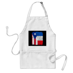 Delantal Mitad puertorriqueño mitad bandera francesa Orgull