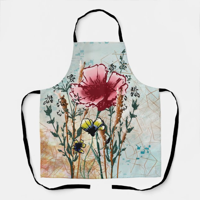 Delantal Mixed Media Wildflower Apron (Anverso)