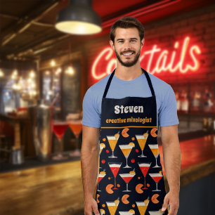Delantal Mixólogo de la Hora de Cóctel de Vintage