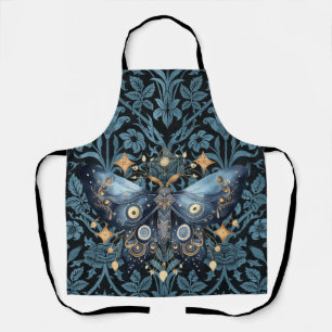 Delantal Moda acuática mística azul y noche de oro
