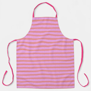 Delantal Moda Bandas Geométricas Futuristas Rosa