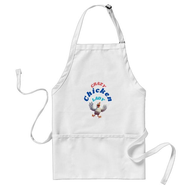 Delantal Moda de Cluckin: La loca dama de pollo Apron (Frente)
