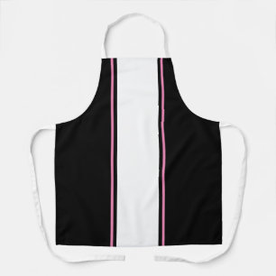 Delantal Moda deportiva audaz franjas de Carreras rosada ne