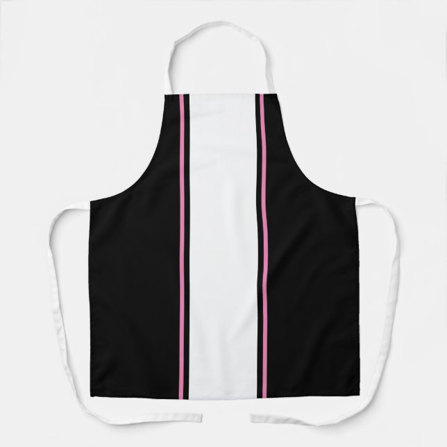 Delantal Moda deportiva audaz franjas de Carreras rosada ne (Anverso)