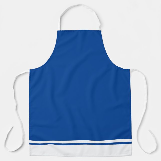 Delantal Moda Esporádica Blanco Hem Bandas De Carreras Sobr (Anverso)