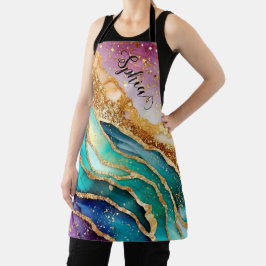 Delantal Moda espumosa Purpurina Golden Rainbow aglamour