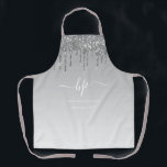 Delantal Moda Girly Silver Purpurina Driving Professional<br><div class="desc">Moda Girly Silver Purpurina Drin Profesional Apron</div>